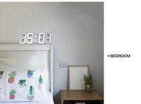 Reloj de Pared Digital LED 3D con Pantalla Grande para Pasillo Moderno EMAF, Reloj de Escritorio con Calendario, Decoración para Hogar, Oficina, Bar, Restaurante