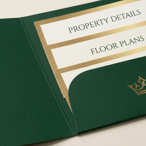 Cartella di Presentazione <span class=keywords><strong>Immobiliare</strong></span> di Lusso Personalizzata con Logo in Lamina d'Oro A4, Custodia Premium per Elenco Proprietà, Agente <span class=keywords><strong>Immobiliare</strong></span> - Product Image 3