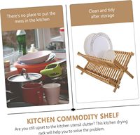 Vente chaude Cuisine Coin Étagère Séchage Plat Égouttoir Titulaires Bambou Plats Organisateur Cuisine Rack De Rangement
