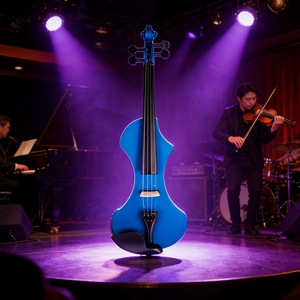 Violín Eléctrico Directo de Fábrica, Tamaño <span class=keywords><strong>3</strong></span>/<span class=keywords><strong>4</strong></span> 1/2, Pastilla para Violín - Alta Calidad para Estudiantes Principiantes - Product Image 1