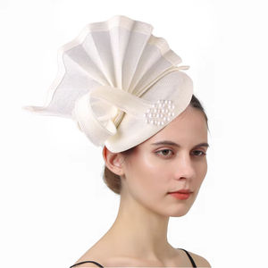High Quality Wedding Bridal Feather <strong>Fascinator</strong> Wholesale Fashion Wedding <strong>White</strong> Lace Make Bow <strong>Fascinator</strong> <strong>Headband</strong> - Product Image 2
