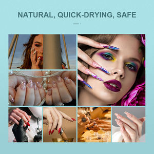 Uzun ömürlü şeffaf akrilik toz OEM şişe özel etiket jel lehçe toptan basın tırnak ambalaj tırnak jeli lehçe - Product Image 4