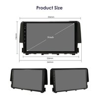 Radio para Auto Android CARUPEZ de 9 Pulgadas con GPS y CarPlay Integrados para Honda Civic 10ª Generación 2016-2021 (compatible con amplificador OEM, cámara, radar)