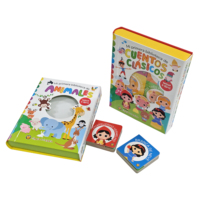 Boîte magnétique rectangulaire rigide écologique personnalisée, ensemble de mini-livres pour enfants, emballage pour livres d'apprentissage précoce pour tout-petits, boîte cadeau