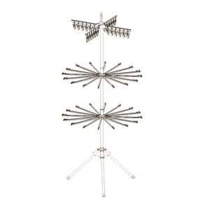 Janko Support <span class=keywords><strong>de</strong></span> sèche-linge à plusieurs niveaux Trépied pliable en acier inoxydable Support <span class=keywords><strong>de</strong></span> cintres à linge <span class=keywords><strong>de</strong></span> type parapluie pliable - Product Image 4