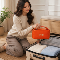 Trousse de Toilette Moderne en Toile Écologique avec Fermeture Éclair, Capacité Moyenne, Imperméable, pour Femmes, Voyage - Personnalisation en Gros du Logo