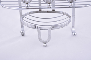 FIRST HORSE All-in-one Design 2 Tiers Chrome <strong>Shower</strong> Caddy Bathroom Accessories Rustproof <strong>Shower</strong> <strong>Rack</strong> with Soap Holder - Product Image 3