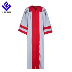 Robe de chorale mate grise et rouge, vente en gros, nouvelle collection