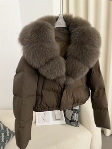 Piumino Popolare Invernale da <span class=keywords><strong>Donna</strong></span> 2024 <span class=keywords><strong>con</strong></span> Collo in <span class=keywords><strong>Pelliccia</strong></span> di Volpe - Product Image 4