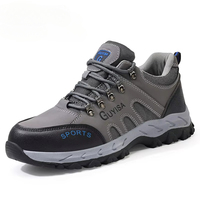 Chaussures de sécurité en cuir imperméable de haute qualité pour hommes GUYISA, embout en acier, semelle en caoutchouc