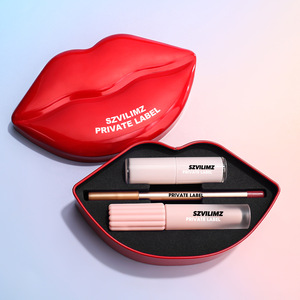 Kit <span class=keywords><strong>de</strong></span> Labios 3 en 1 Personalizado, Color y Fragancia a Elección, <span class=keywords><strong>Caja</strong></span> Metálica con Forma <span class=keywords><strong>de</strong></span> Labios, Bajo MOQ, Marca Privada, Altamente Pigmentado, Set <span class=keywords><strong>de</strong></span> Regalo <span class=keywords><strong>de</strong></span> <span class=keywords><strong>Maquillaje</strong></span> - Product Image 5