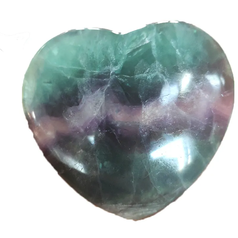 Cầu Vồng Fluorite Màu Hồng Tự Nhiên Đá Quý Màu Trái Tim Pha Lê Fluorite Làm Quà Tặng Đám Cưới