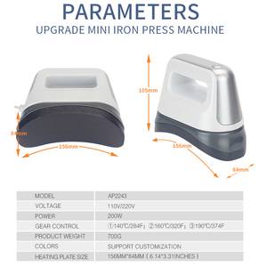 2023 핫 미니 오프롤 포맷 열 프레스 중고 신발 모자 티셔츠 소형 승화 프린터 휴대용 로고 인쇄기 AP2243 - Product Image 2