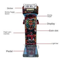 Machine de jeu d'arcade de boxe d'intérieur de haute qualité à monnayeur, version anglaise, pour les 6 ans et plus