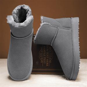 Stivali da Neve Corti Invernali da Uomo, Bestseller, <span class=keywords><strong>con</strong></span> Tomaia in Pelle e Interno in Pelliccia, Design Antiscivolo e Leggero - Product Image 3