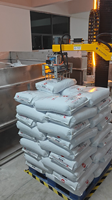 Ouvre-sacs en polysilicium pour l'industrie photovoltaïque, 25-100 kg/sac, 100 sacs/h, options anti-explosion, servo, VFD, PLC, écran tactile