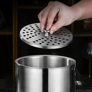Double Wall Insulated 1L 2L 3L Stainless Steel Drain Hole Design Ice Cube <b>Container</b> Beverage Tub <b>Wine</b> Cooler Bucket With Tong - Product Image 2
