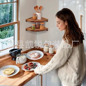 Demigo Floating Round Corner <b>Shelf</b> Wall Mounted 1 Tier Space Saving Storage <b>Rack</b> For Home Office Decor - Product Image 4