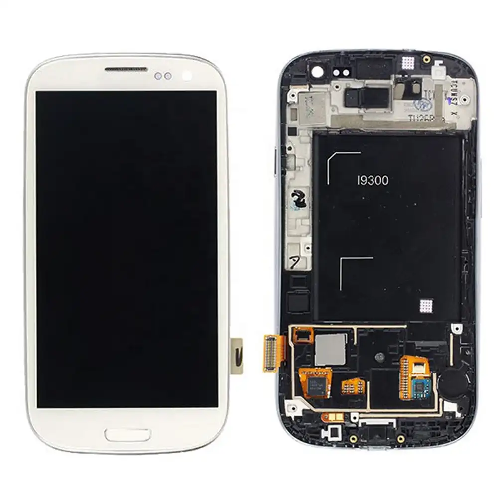 Оригинальный ЖК-дисплей с рамкой для Samsung Galaxy S3 i9300 дисплей и сенсорный экран дигитайзер в сборе