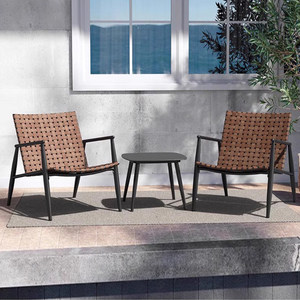 Huasenyuan Outdoor Rattan Chair And <b>Table</b> Set Metal Frame Weather Resistant <b>Garden</b> Furniture For Balcony Courtyard Terrace - Product Image 4