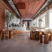 Comptoir de bar personnalisé pour café, vitrine de présentation avec éclairage LED pour café, pâtisserie, magasin de gâteaux, design d'intérieur durable et imperméable
