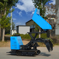 Mini-chargeur sur chenilles pour petite exploitation agricole, transporteur, grimpeur, hydraulique, moteur diesel/essence, benne basculante, mini-dumper sur chenilles