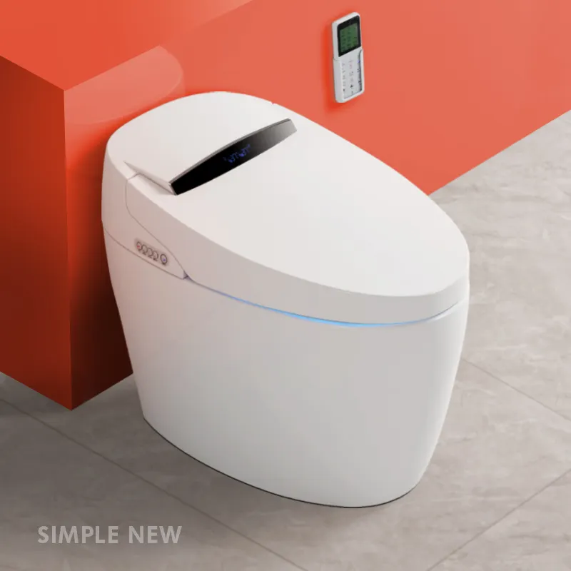 Intelligent porcelain wc floor mounted water closet toilet bowl bathroom automatic ceramic one piece siphon smart toilet