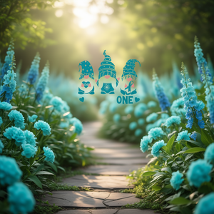 Camiseta de manga larga Gnome One Fights Alone con lazo verde azulado para concienciar sobre el cáncer de mama - Product Image 3