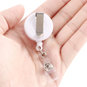En stock : Porte-clés rétractable en verre cristal rond avec boucle à dégagement rapide et clip dorsal, pour stéthoscope et électrocardiogramme - Product Image 3