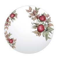 Imprimer Apple Judaica Lucite chargeur assiettes Rosh Hashanah Rosh Hashana juif acrylique napperon Table à manger tapis assiette napperon