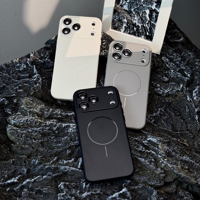 TPU Material Candy Coloful Magnetic Phone case with Glass Mobile Phone case for iphone 17 air 16 15 14 Plus 13 12 11 Pro Max