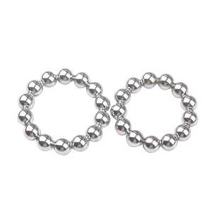 Vertraging Ejaculatie Zilveren Kraal <span class=keywords><strong>Penis</strong></span> <span class=keywords><strong>Ring</strong></span> Roestvrij Staal Mannelijke Erectie Eikel <span class=keywords><strong>Ring</strong></span> Voor Volwassen Mannen Om Seksueel Genot Te Verlengen - Product Image 4