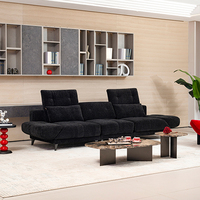Canapé d'angle bleu, design moderne et simple, multifonctionnel, tissu chenille, rembourrage en éponge, modulaire, pour salon
