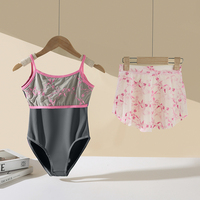 Populaire en gros bas quantité minimale de commande pas cher prix broderie florale maille Camisole danse formation Ballet justaucorps