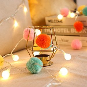 Hairy Ball <strong>Pom</strong> <strong>Pom</strong> Christmas Indoor Fairy <strong>String</strong> <strong>Lights</strong> Decoration Girls Bedroom Wedding Party Holiday <strong>Lights</strong> - Product Image 2