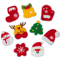 Chapeau de sororité brodé fer sur Brodé Mini Patch de Noël broderie Chenille personnalisée Logo 3D Patch de Noël