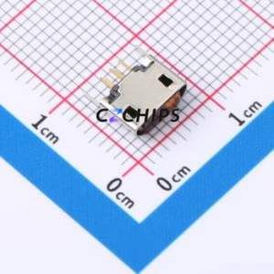 MICRO-06-G4P4-T3 USB Connector Through hole Component (THT) Connector Micro-B USB 2.0 Female Through Hole - Product Image 1