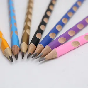Önceden bilenmiş Gooved kalem özel Logo ahşap kalemler HB/2B standart yüksek kaliteli markalı kalem kutusu ucuz kırtasiye üreticisi