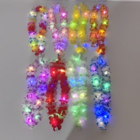 Kalung Bunga LED Hawaii Warna-warni Grosir, Aksesoris Pesta Menyala untuk Acara Pesta Luau, Pantai, dan Karnaval
