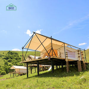 Fabricante de China Triángulo Casa de madera prefabricada Villa Lujo Glamping Safari Living Resort Hotel Tienda de campaña con baño - Product Image 5