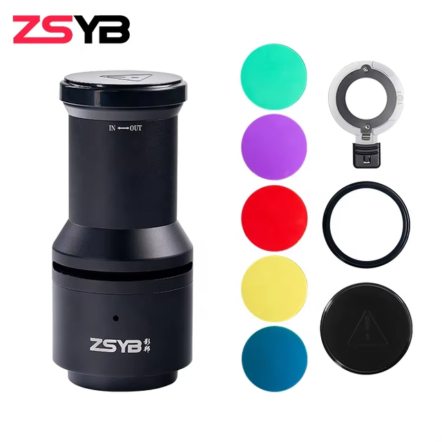 ZSYB YG-60 Customize Shape Metal Photography Optical Condenser Gobo Projector for Photography Spot Light Snoot