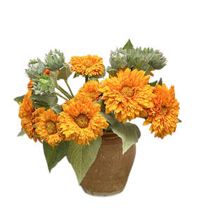 Arreglo Floral de Girasoles Artificiales, Ramo Decorativo de Flores de Seda, Decoración para Bodas y Hogar, Accesorio para Fotografía en Exteriores - Product Image 5