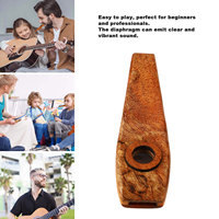 Kazoo Flute Maple Wood Flute Musical Wind Instrument with Diaphragm for Playing Performance