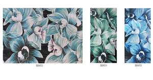 Arte Mural Moderno de Mosaico de Vidrio Azul Verde con Recortes para Interiores de Villas, Solución de Diseño Gráfico para Uso en Pisos y Pasillos - Product Image 3