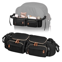 Sac Organisateur de Poussette en Tissu Polyester Matelassé avec Porte-Gobelets Multiples et Sac Isotherme Amovible pour Sorties en Plein Air et Voyages de Maman - Direct Usine