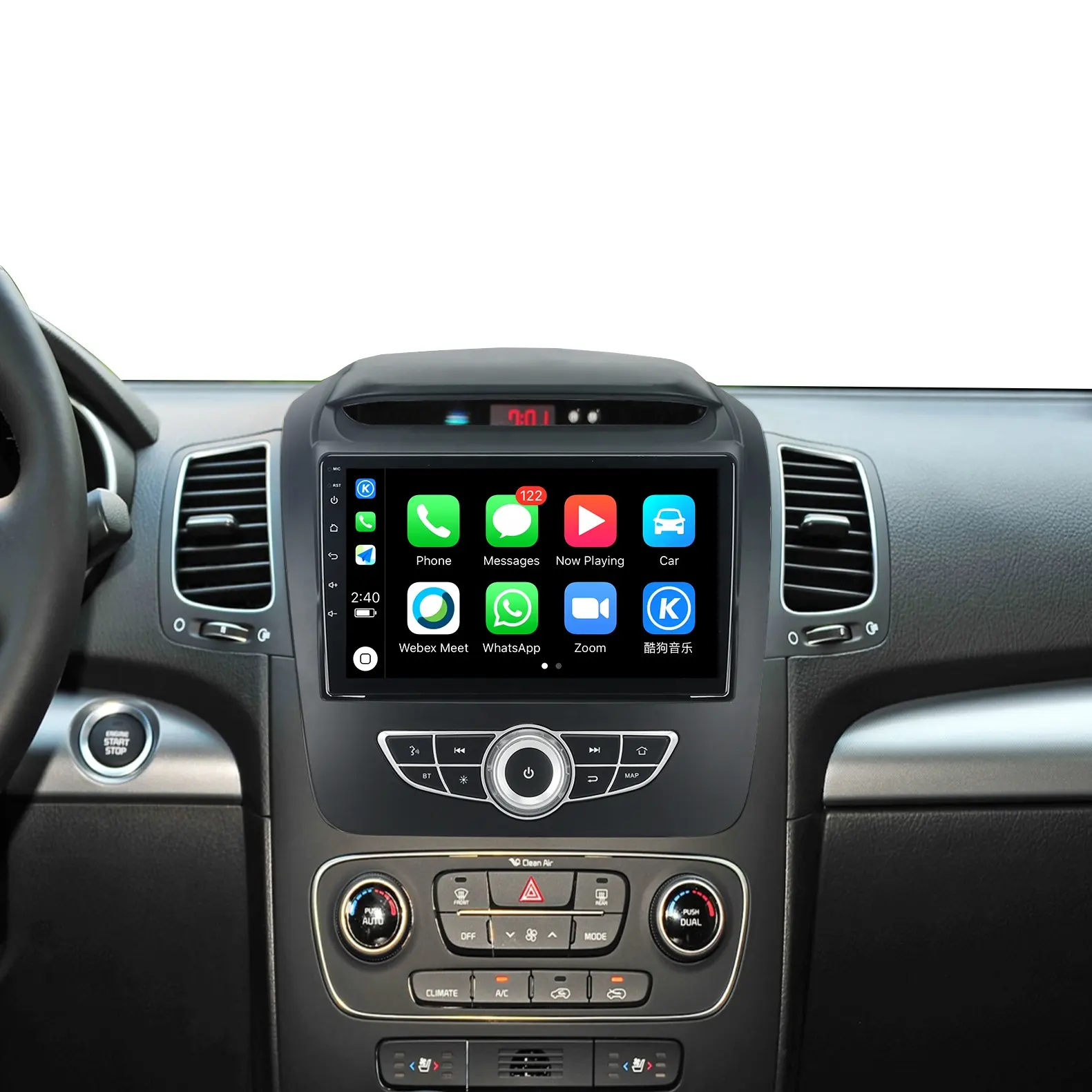 راديو للسيارة من Kia 2 II XM 2-soring Car Multimedia ملاحة ستيريو بنظام تحديد المواقع أندرويد لا 2din dvd