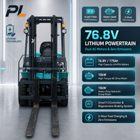 Truk Forklift Bertenaga Lithium PL 2000 kg 76.8 V Baterai Listrik 4 Roda untuk Penanganan Pallet di Hub Logistik