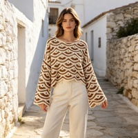 Chaleco de punto de ganchillo bohemio para mujer, fino, geométrico, hueco, con frente abierto, suelto, de manga larga, para playa, top de verano