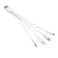 Cable Divisor de Carga Micro USB OD3.0 de 20CM para Todos los Dispositivos con Puerto Micro USB, Negro/Blanco, Se Acepta OEM
