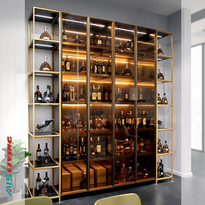Stylish Modern New Design Aluminum Glass Door Wardrobe Closet Metal Glass Wardrobe Cabinet <strong>Wardrope</strong> Bedroom Wardrobes Baby - Product Image 5